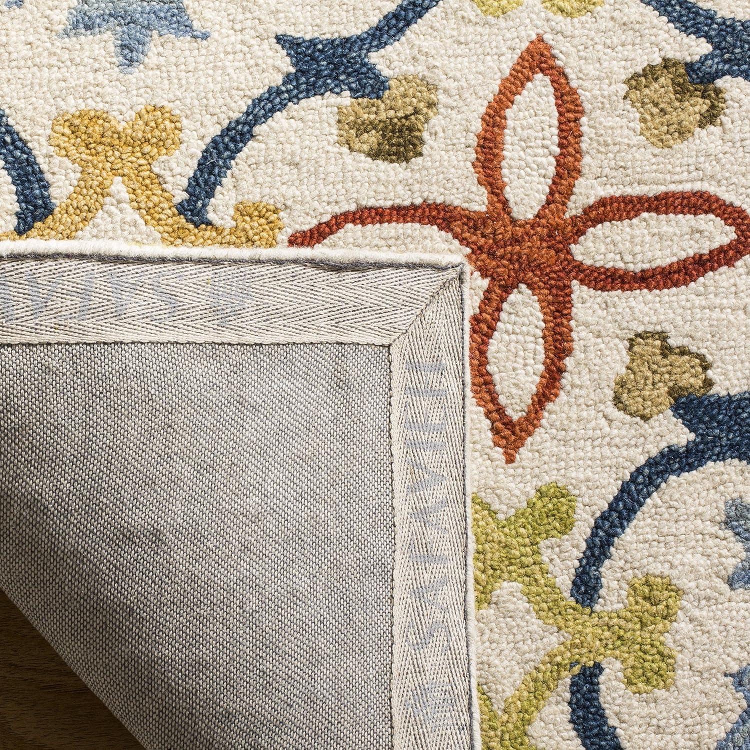 Suzani SZN310 Hand Hooked Indoor Area Rug - Ivory/Multi - 8'x10' - Safavieh.