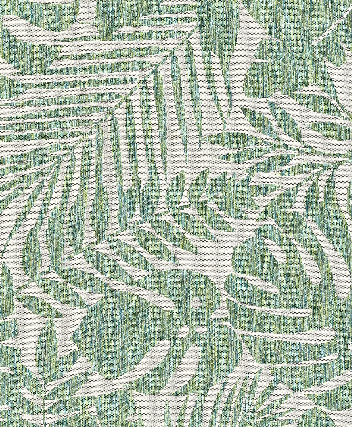 Novogratz Villa Floral Green/White Indoor / Outdoor Area Rug