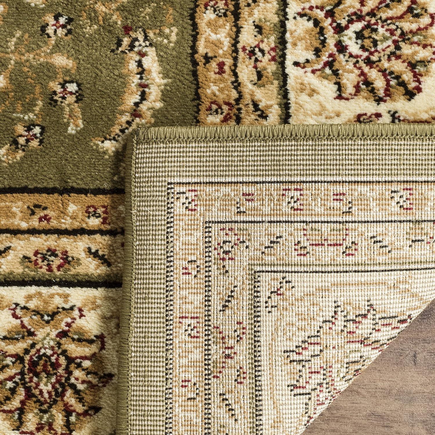 Lyndhurst LNH219 Power Loomed Area Rug - Sage/Ivory - 8'x11' - Safavieh