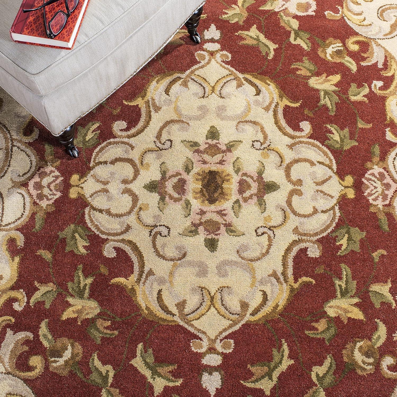 Classic CL234 Hand Tufted Accent Rug - Rust/Green - 2'3"x4' - Safavieh.