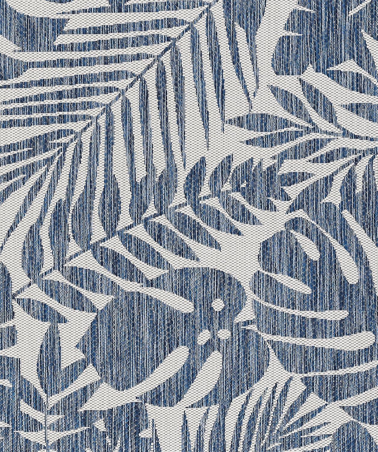 Novogratz Villa Floral Blue/Beige Indoor / Outdoor Area Rug