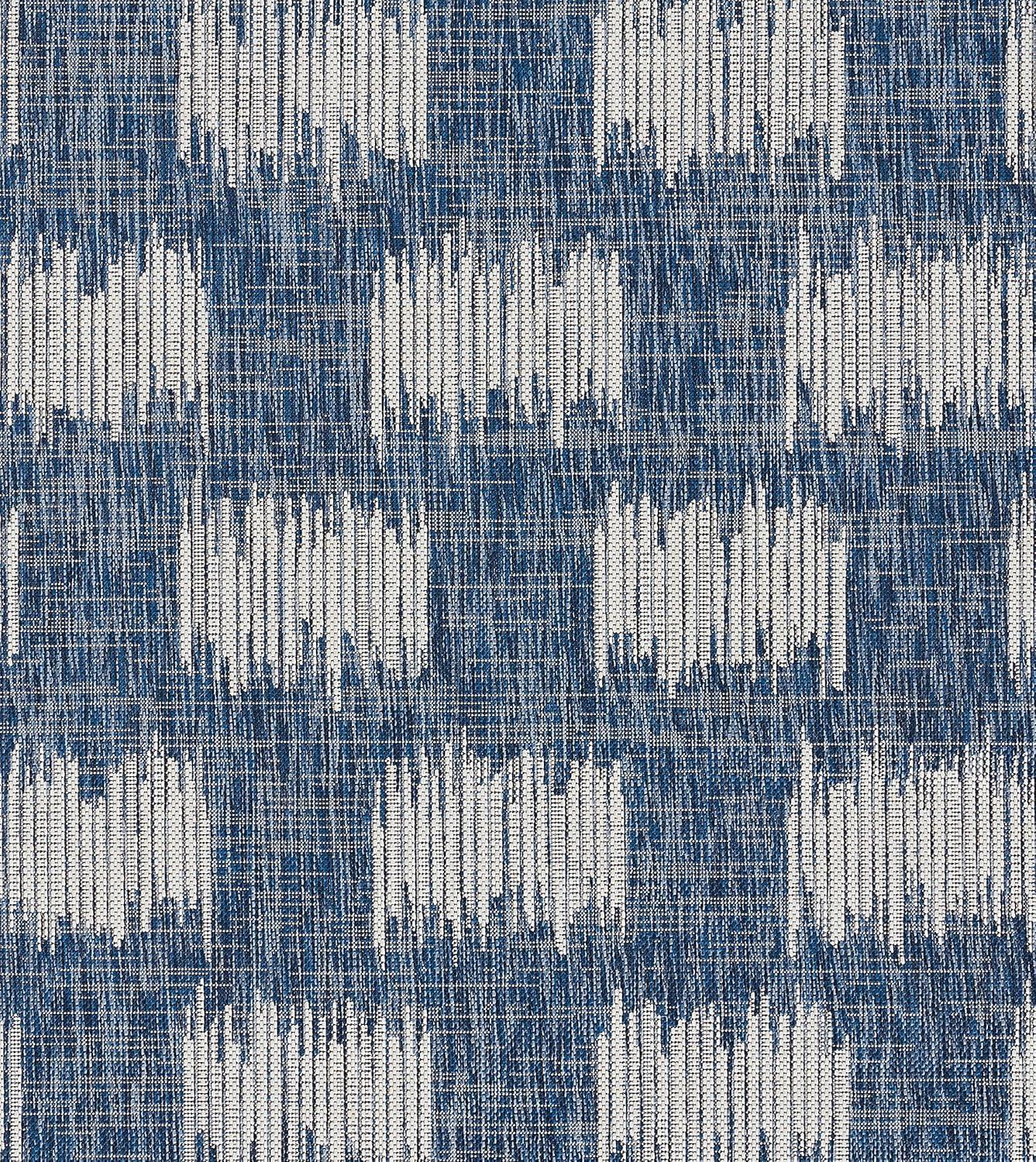 Novogratz by Momeni Villa Turin Blue Indoor Outdoor Rug 2'7" X 7'6" Runner