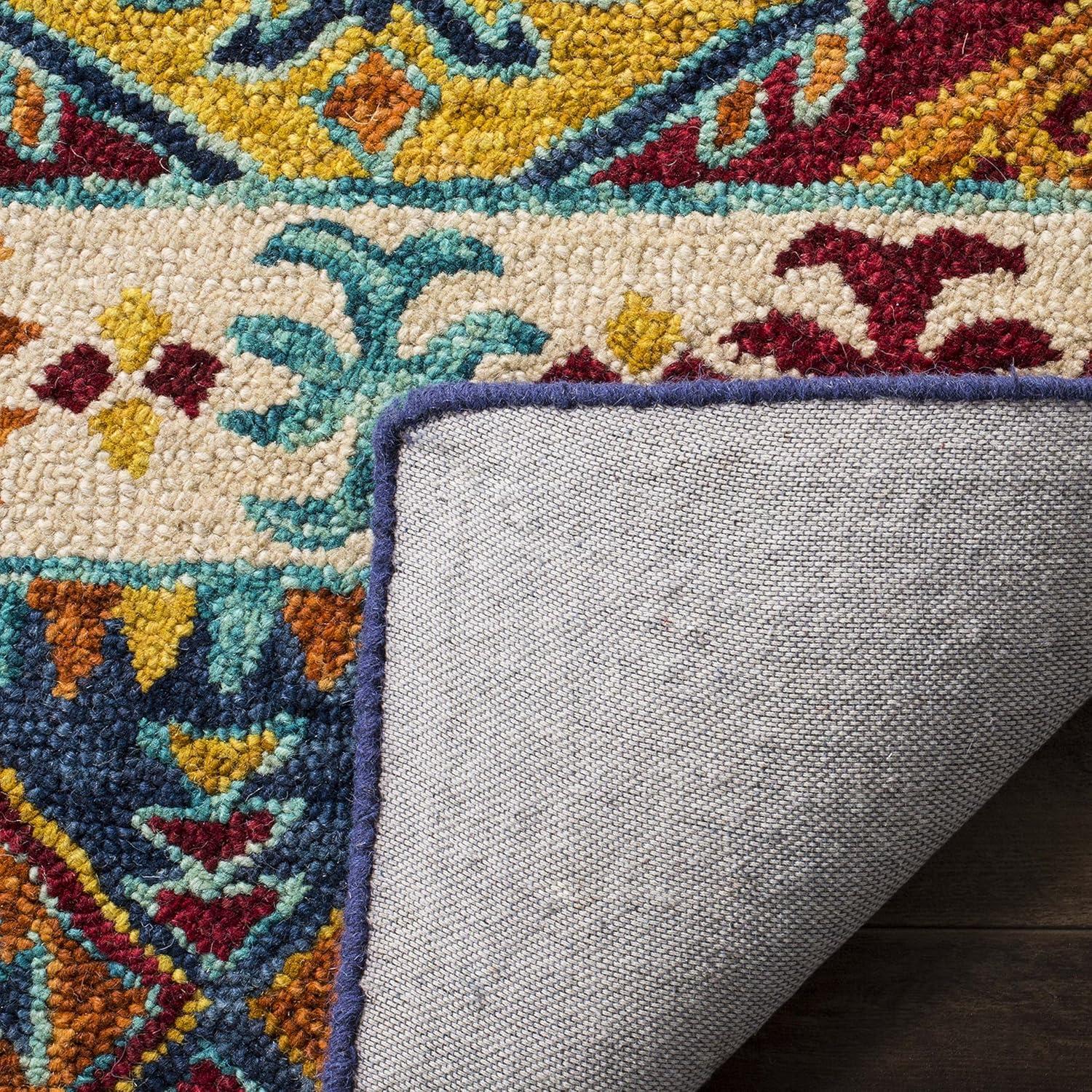 Aspen APN502 Hand Tufted Indoor Area Rug - Navy/Ivory - 9'x12' - Safavieh