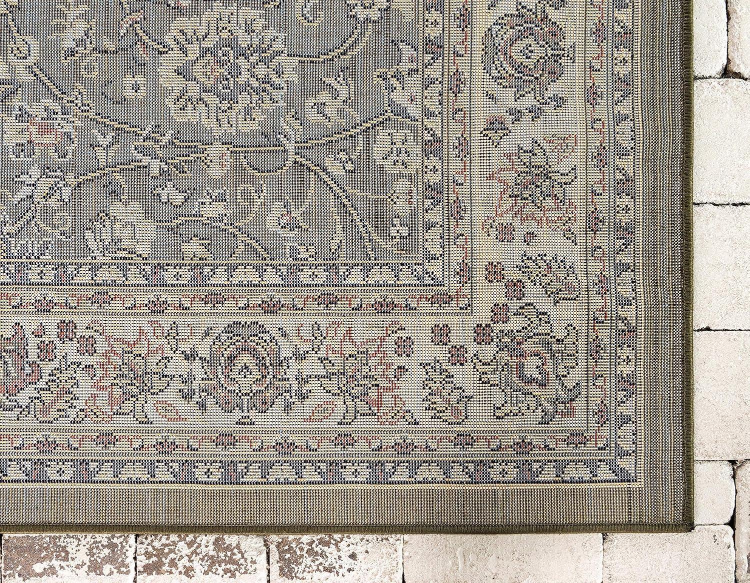 Unique Loom 9' 10 x 13' 1 Sialk Hill Washington Green Area Rug