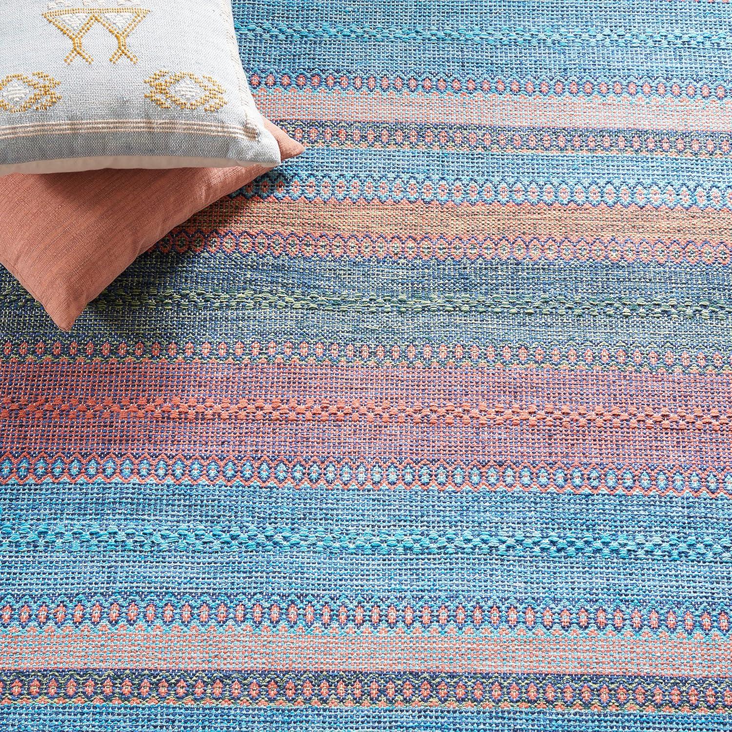 Montauk MTK851 Hand Woven Area Rug - Blue/Orange - 3'x5' - Safavieh.