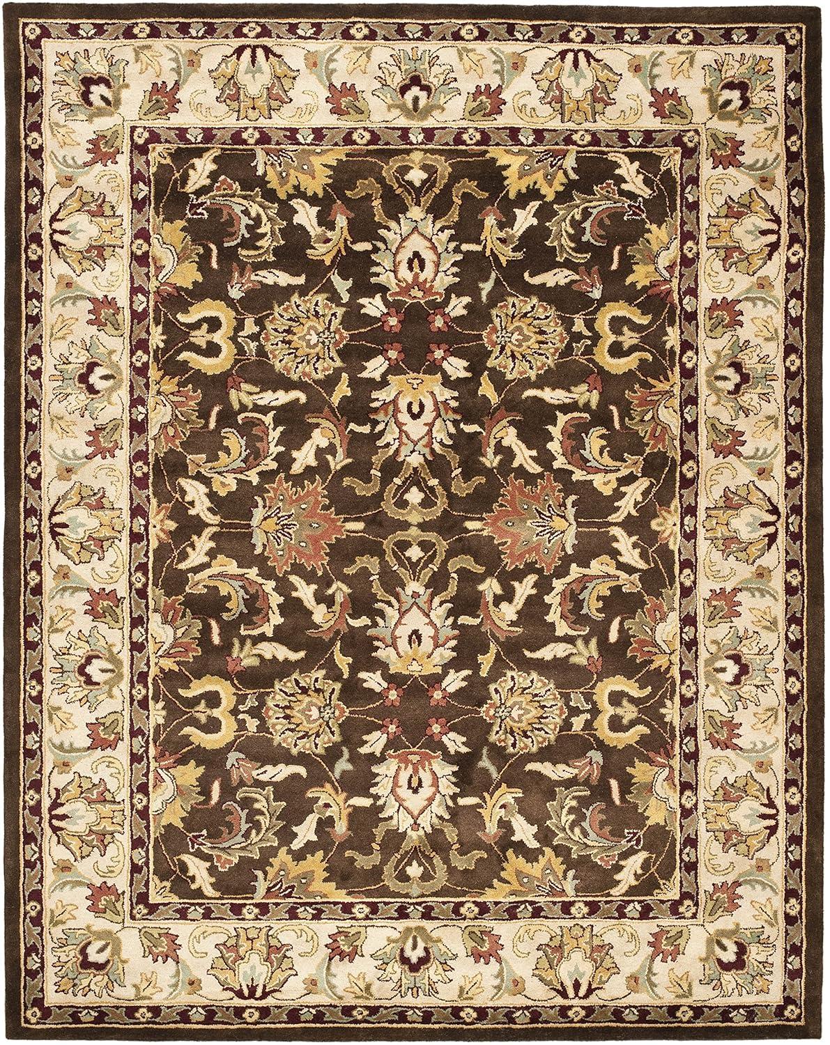SAFAVIEH Heritage Orinda Traditional Wool Area Rug, Brown/Beige, 9'6" x 13'6"