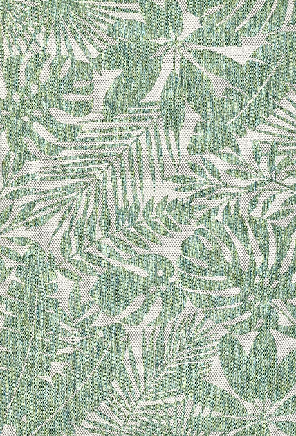 Novogratz Villa Floral Green/White Indoor / Outdoor Area Rug