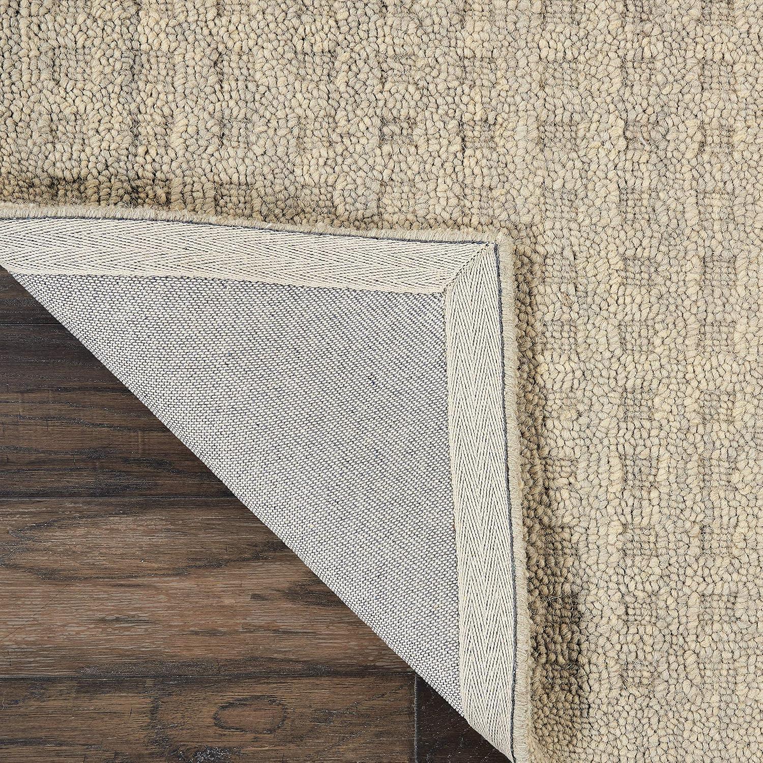 Nourison Perris Textured Indoor Area Rug Taupe 5' x 7'6"