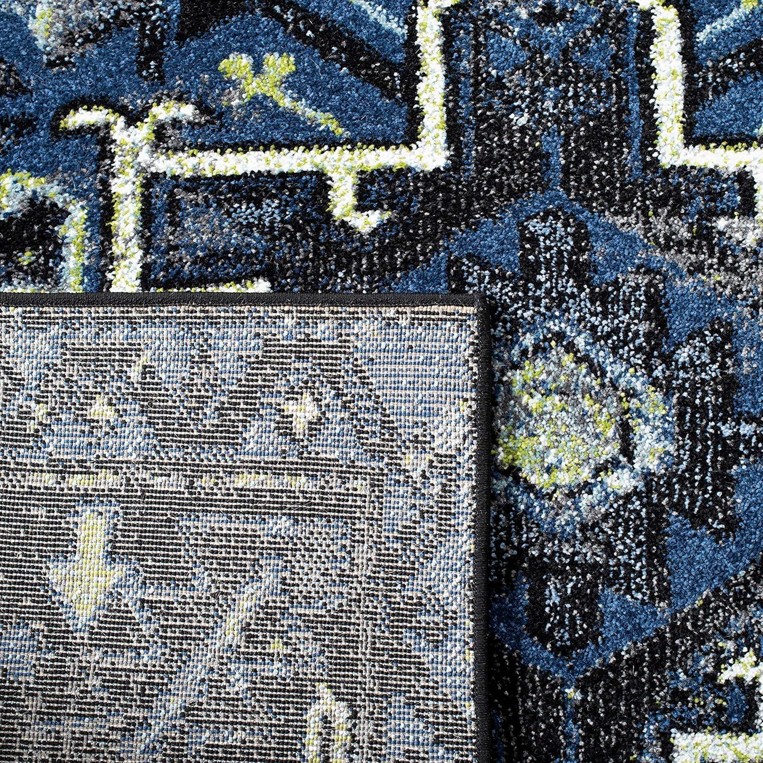 Vintage Hamadan VTH211 Power Loomed Area Rug - Blue/Grey - 4'x6' - Safavieh.