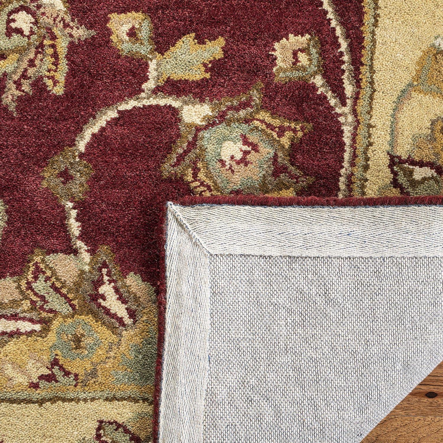 Heritage HG343 Hand Tufted Area Rug - Red/Gold - 6' Round - Safavieh.
