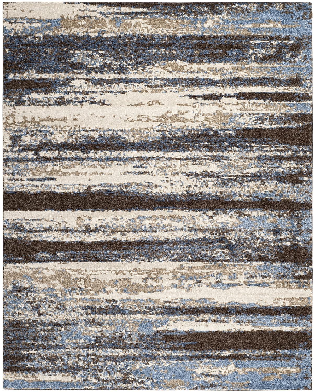 Retro RET2138 Power Loomed Indoor Area Rug - Cream/Blue - 6'x6' - Safavieh.