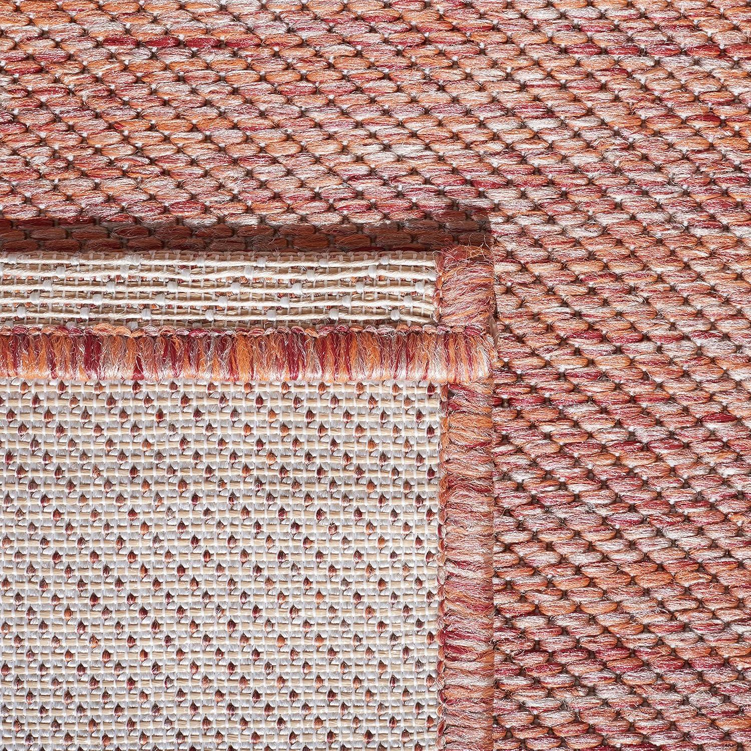 Beach House BHS218 POWER LOOMED Indoor/Outdoor Area Rug - Rust - 4'x4' - Safavieh