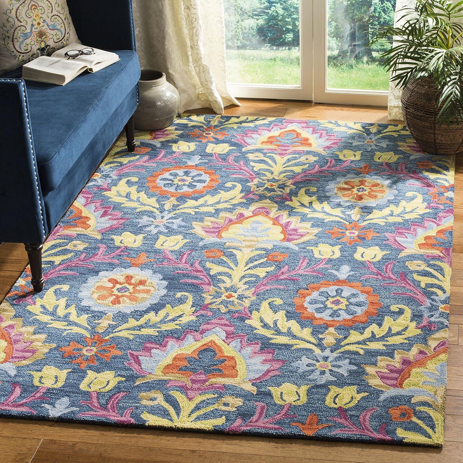 Suzani SZN312 Hand Hooked Area Rug  - Safavieh