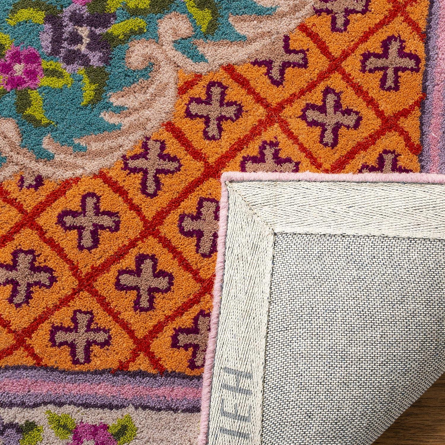 Bellagio BLG535 Hand Tufted Area Rug - Blue/Pink - 8'x10' - Safavieh.