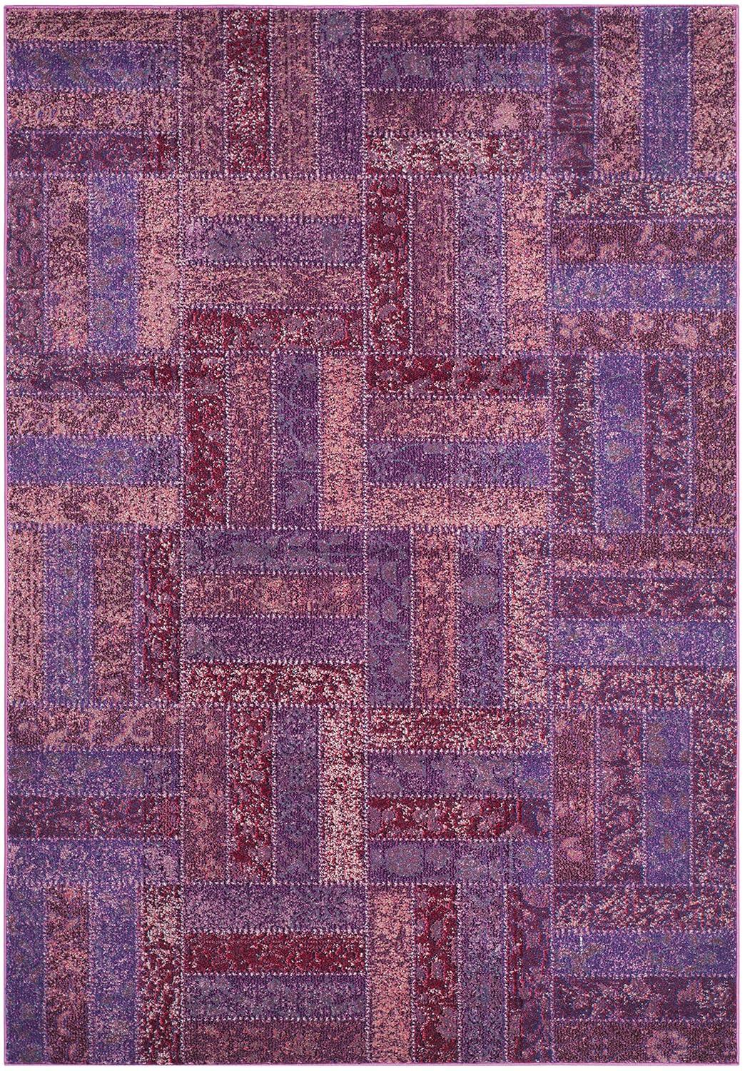 Monaco MNC214 Power Loomed Indoor Accent Rug - Purple/Multi - 4'x5'7" - Safavieh