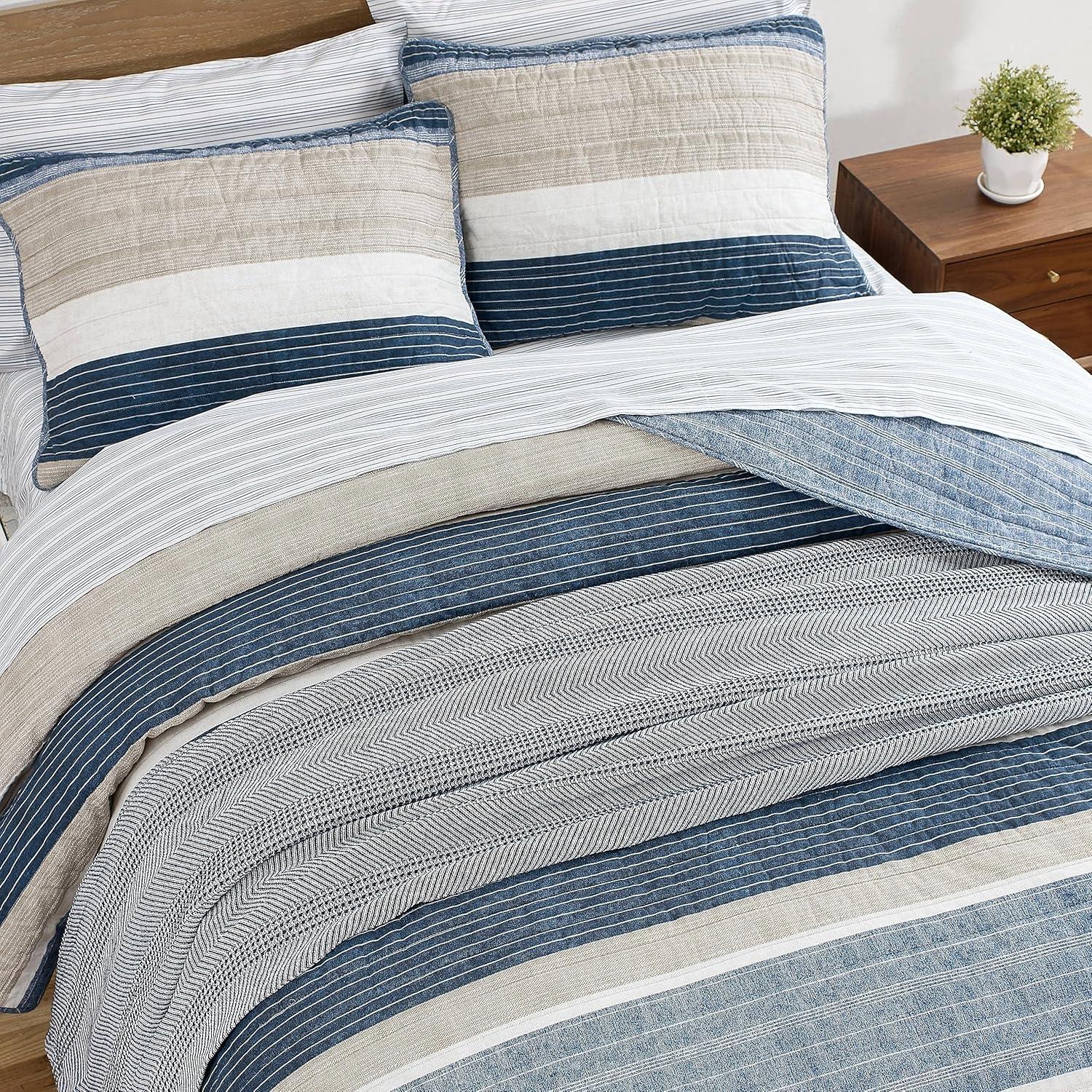 Nautica Ridgeport Cotton Reversible Quilt Set