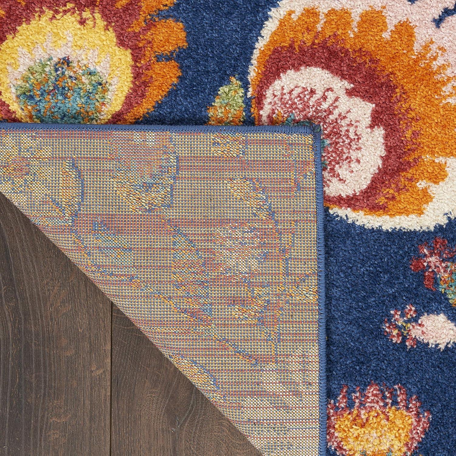 Nourison Allur Blooming Floral Indoor Area Rug Navy Multicolor 4' x 6'