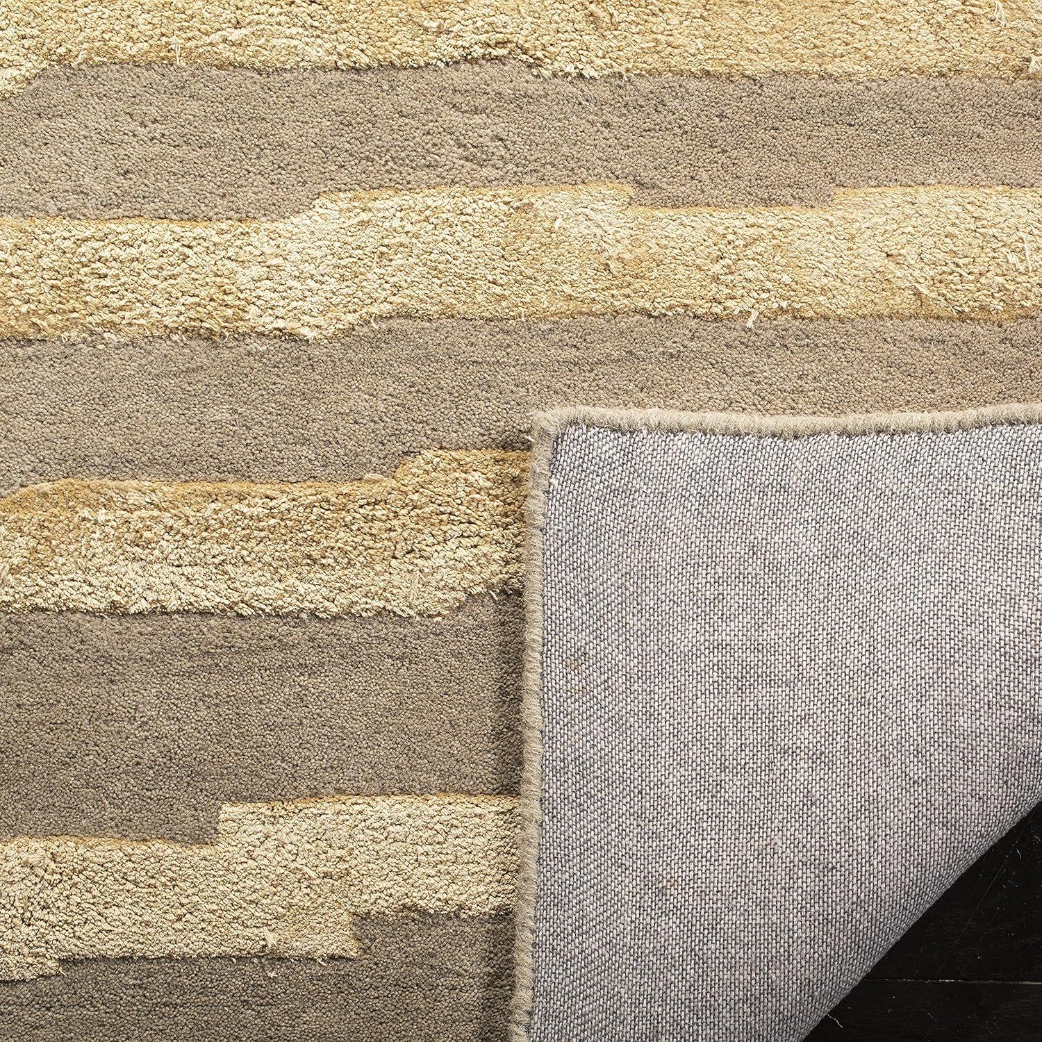 Soho SOH519 Hand Tufted Indoor Area Rug - Beige/Gold - 5'x8' - Safavieh