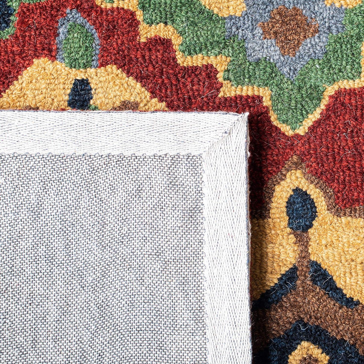 Heritage HG352 Hand Tufted Area Rug - Red/Gold - 6'x6' - Safavieh.