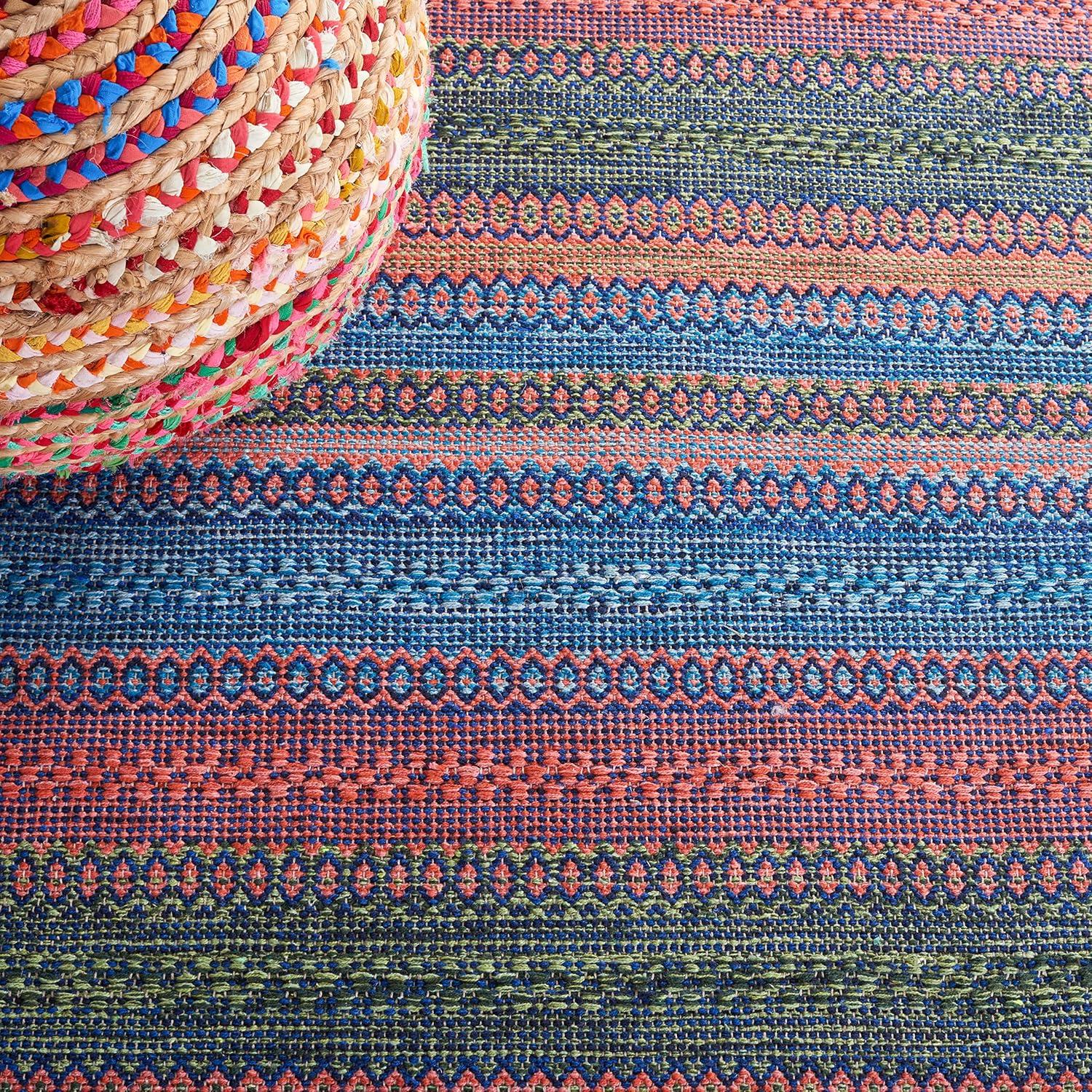 Kilim KLM475 Hand Woven Area Rug - Orange/Green - 8'x10' - Safavieh.