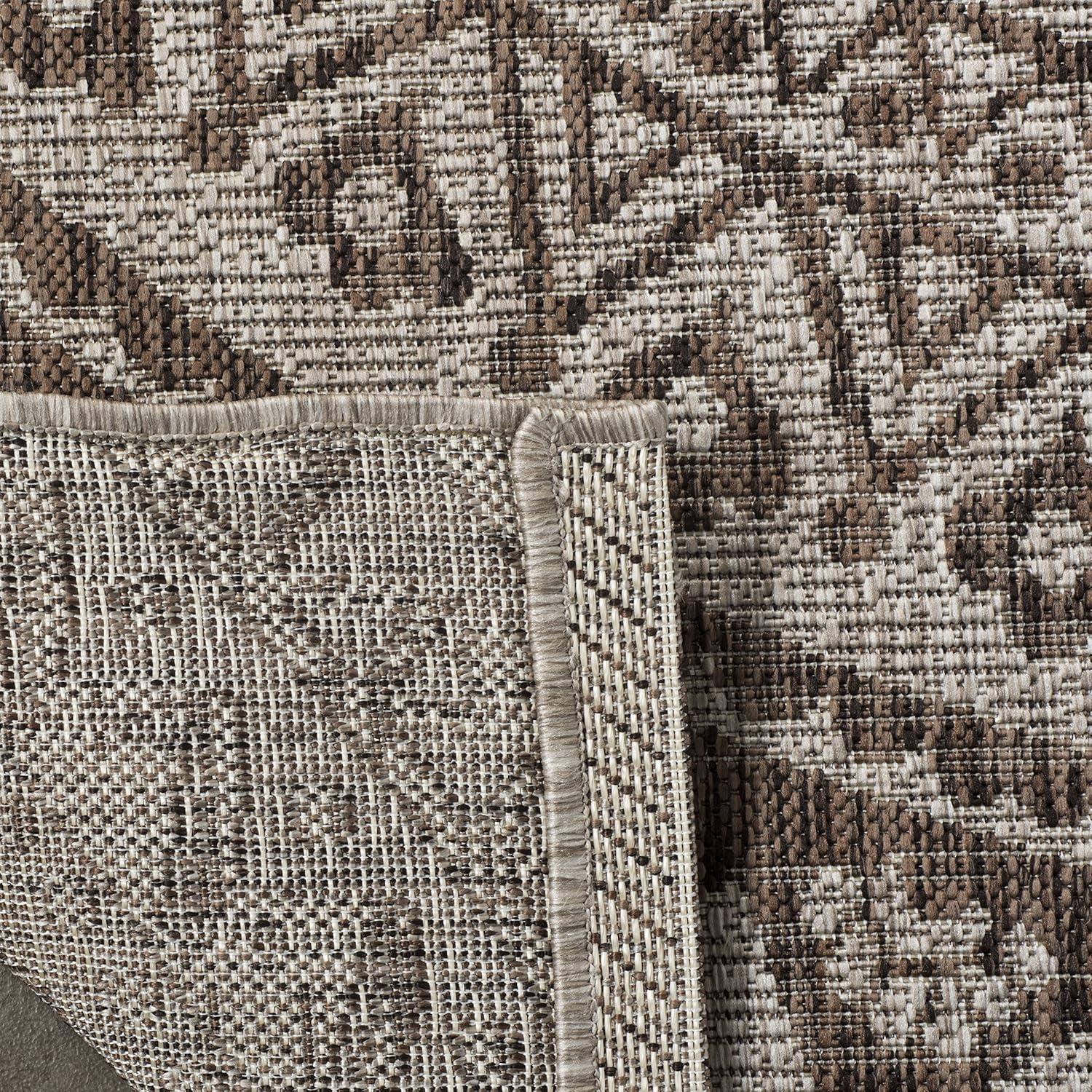 Courtyard CY8734 Power Loomed Indoor and Outdoor Area Rug - Light Beige/Light Brown - 9'x12' - Safavieh