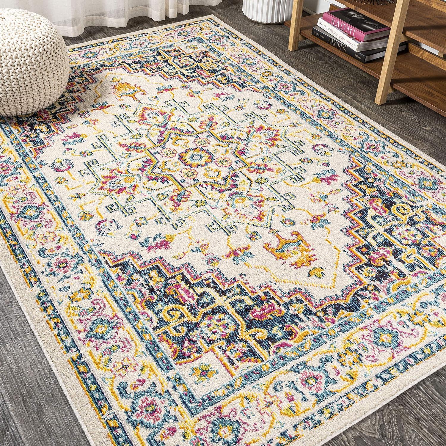 Brooklyn Geometric Medallion Area Rug  - JONATHAN Y