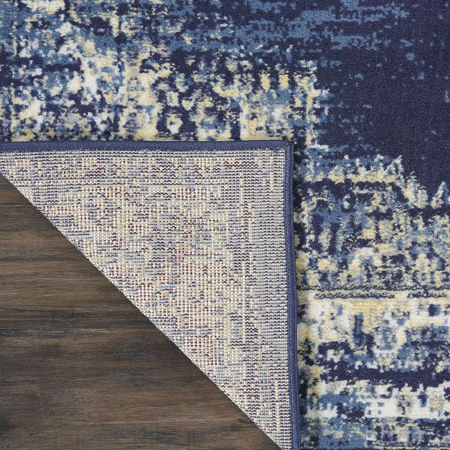 Charlton Home® Golter Grafix 5'3" X 7'3" Navy Blue Vintage Indoor Rug