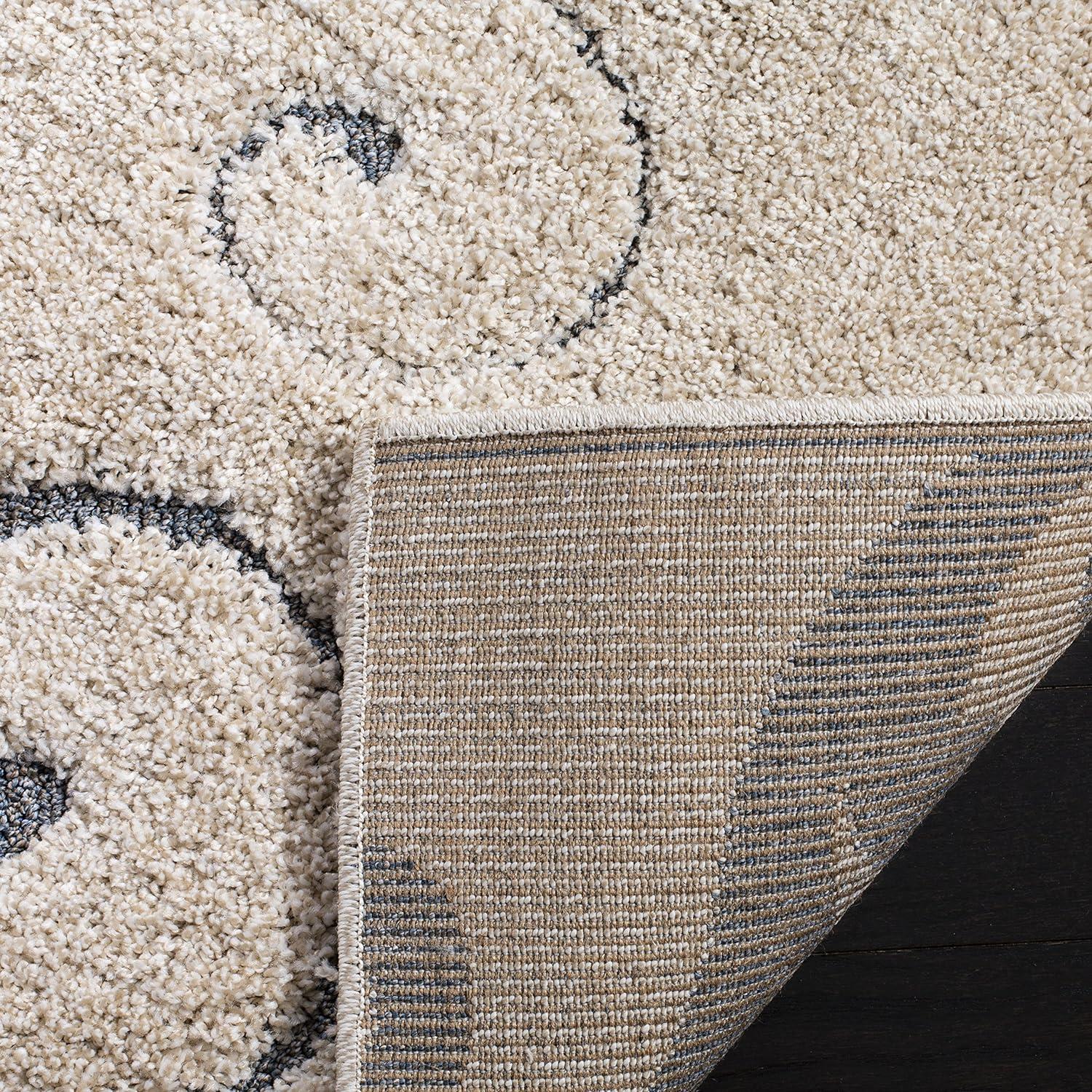 Florida Shag SG455 Power Loomed Area Rug - Beige/Blue Grey - 8'x10' - Safavieh.