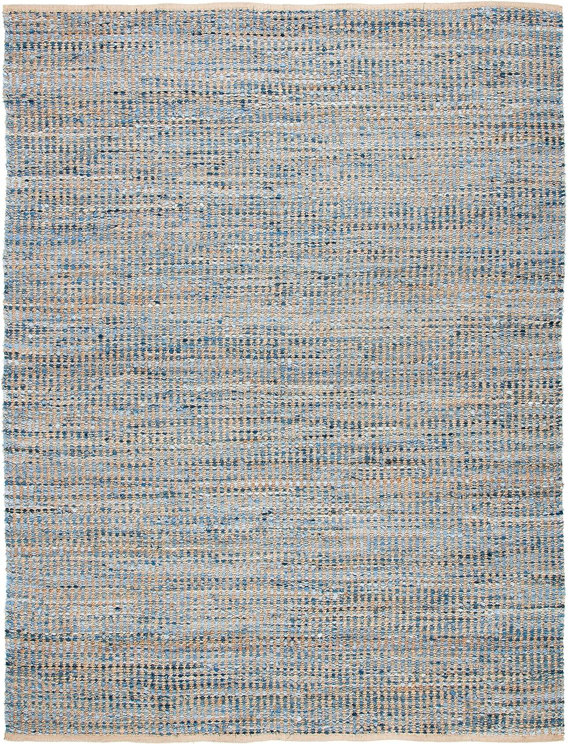 Cape Cod CAP352 Hand Woven Area Rug - Natural/Blue - 6'x9' - Safavieh.