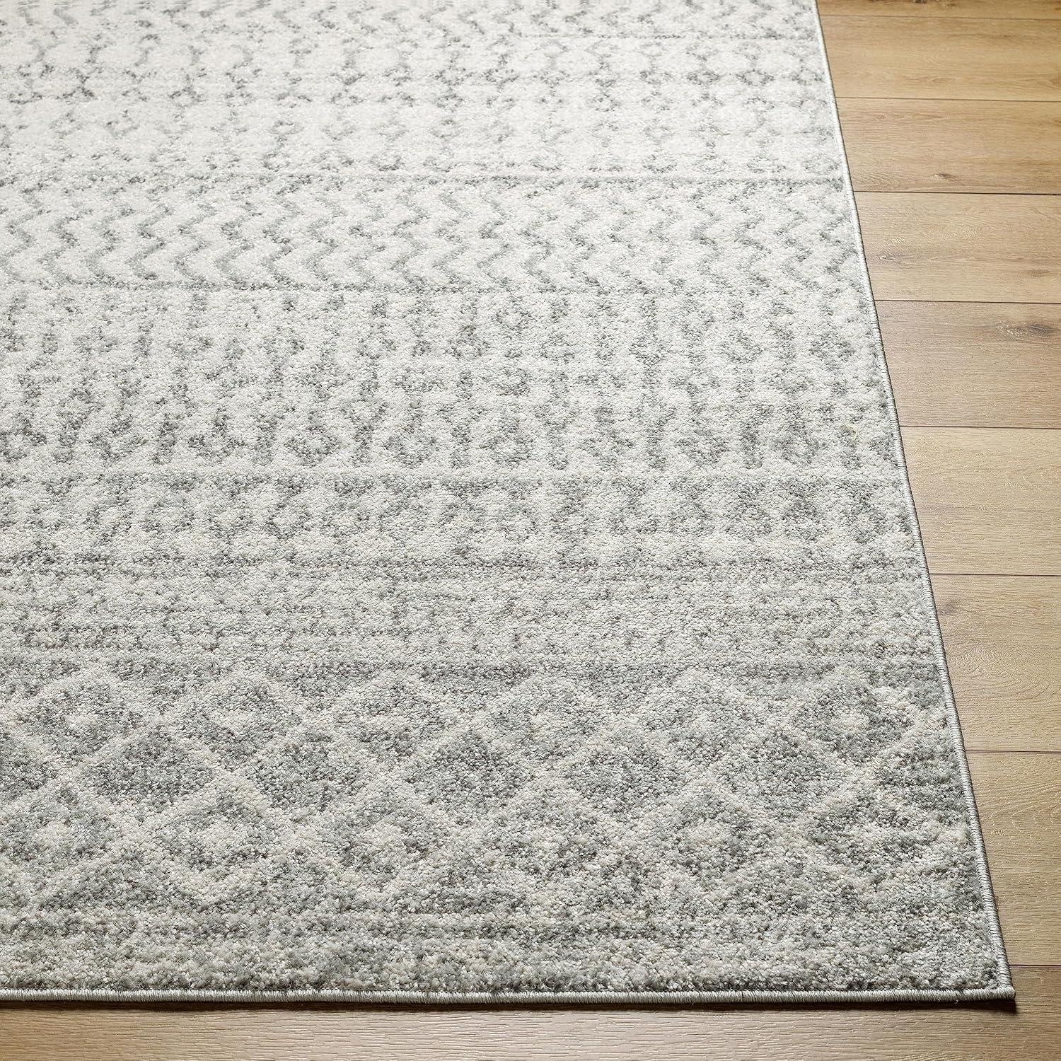 Livabliss Elaziz Boho Moroccan Area Rug,3'11" x 5'7",Gray