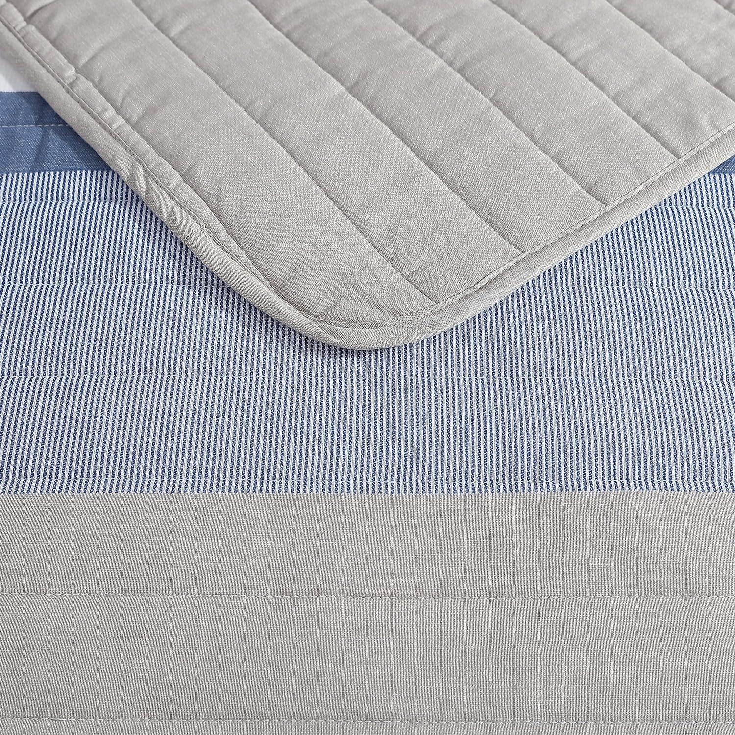 Nautica Galewood Cotton Reversible Beige Quilt Set