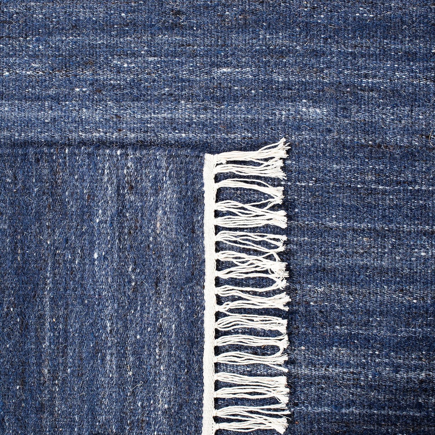 Kilim KLM551 Hand Loomed Area Rug - Navy/Blue - 5'x8' - Safavieh.
