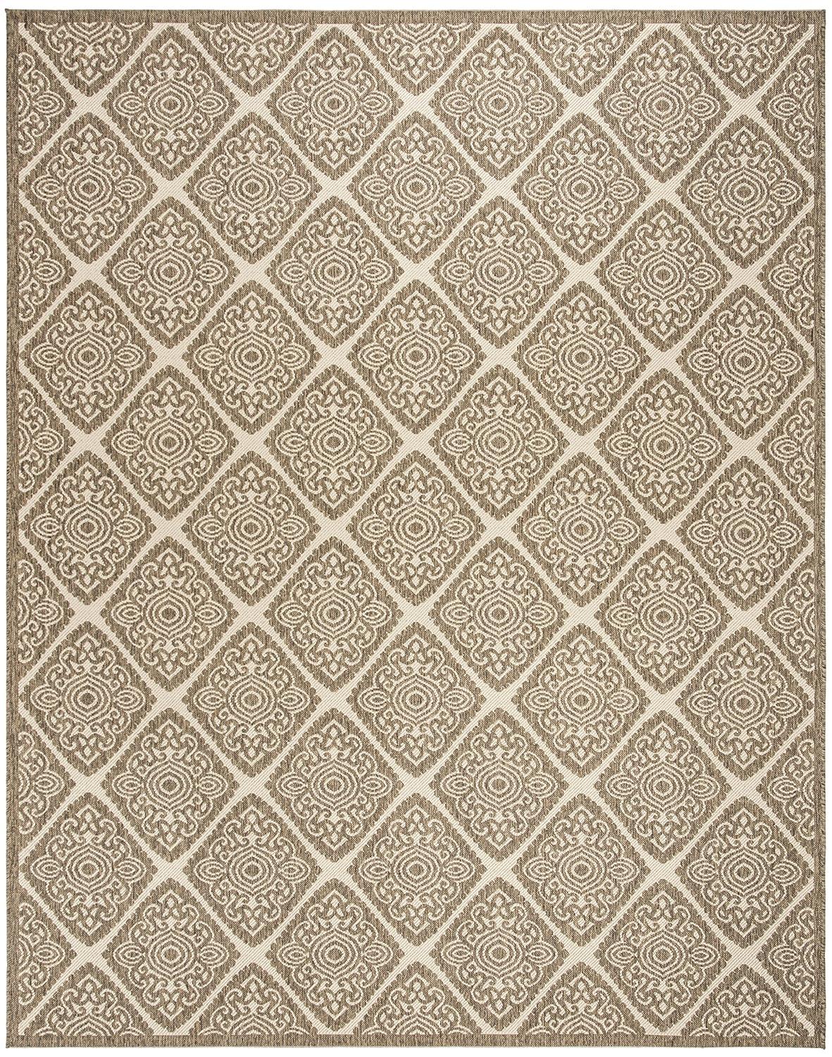 SAFAVIEH Outdoor LND132C Linden Collection Cream / Beige Rug