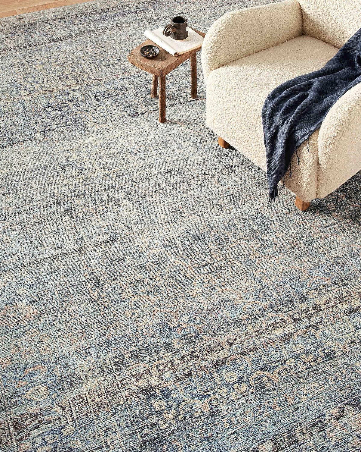 Amber Lewis x Loloi Billie Denim / Blush Area Rug