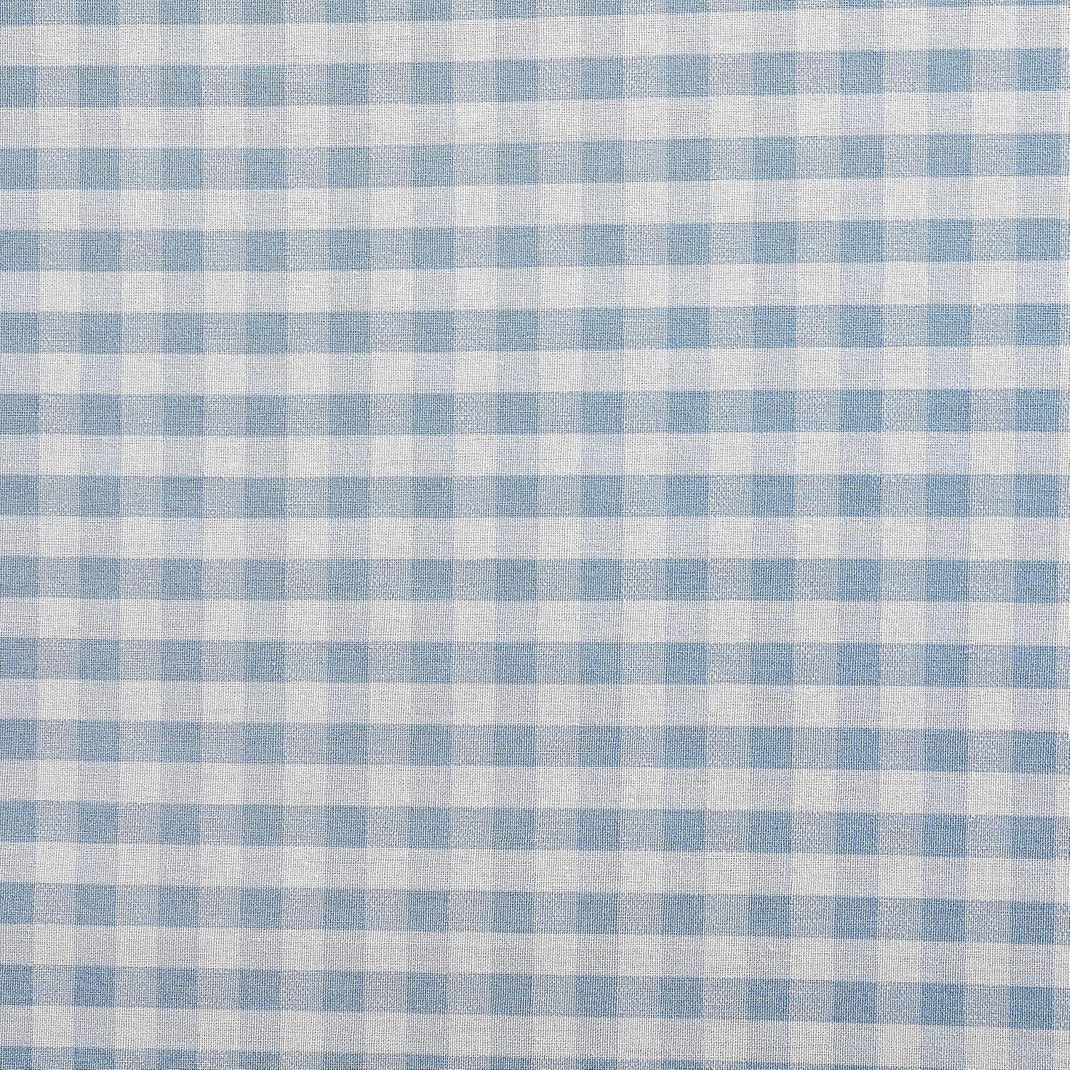Laura Ashley Hedy Blue/White Check 100% Cotton Tailored Bed Skirt 14.5" drop