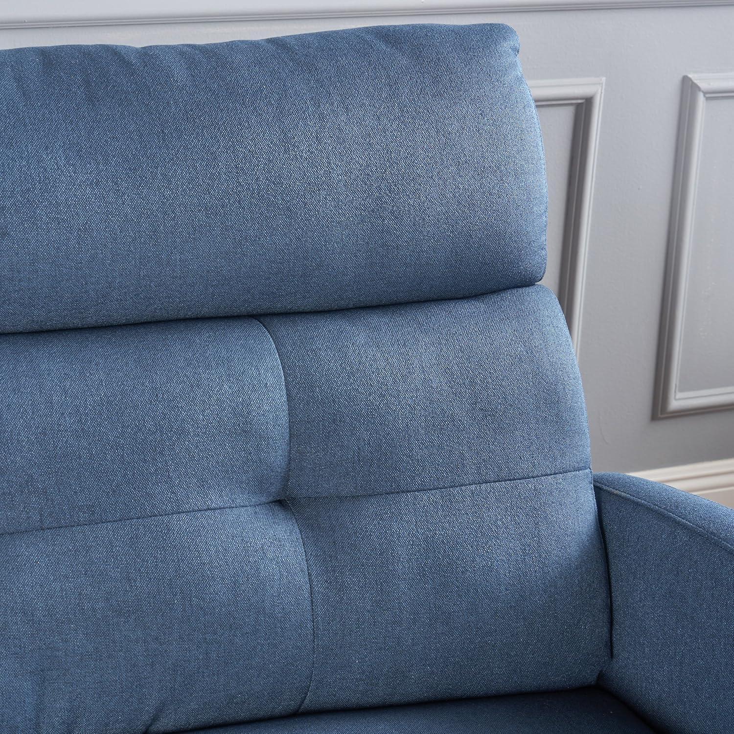 Christopher Knight Home Halima 2-Seater Recliner - Navy : Upholstered Polyester, Hardwood Frame