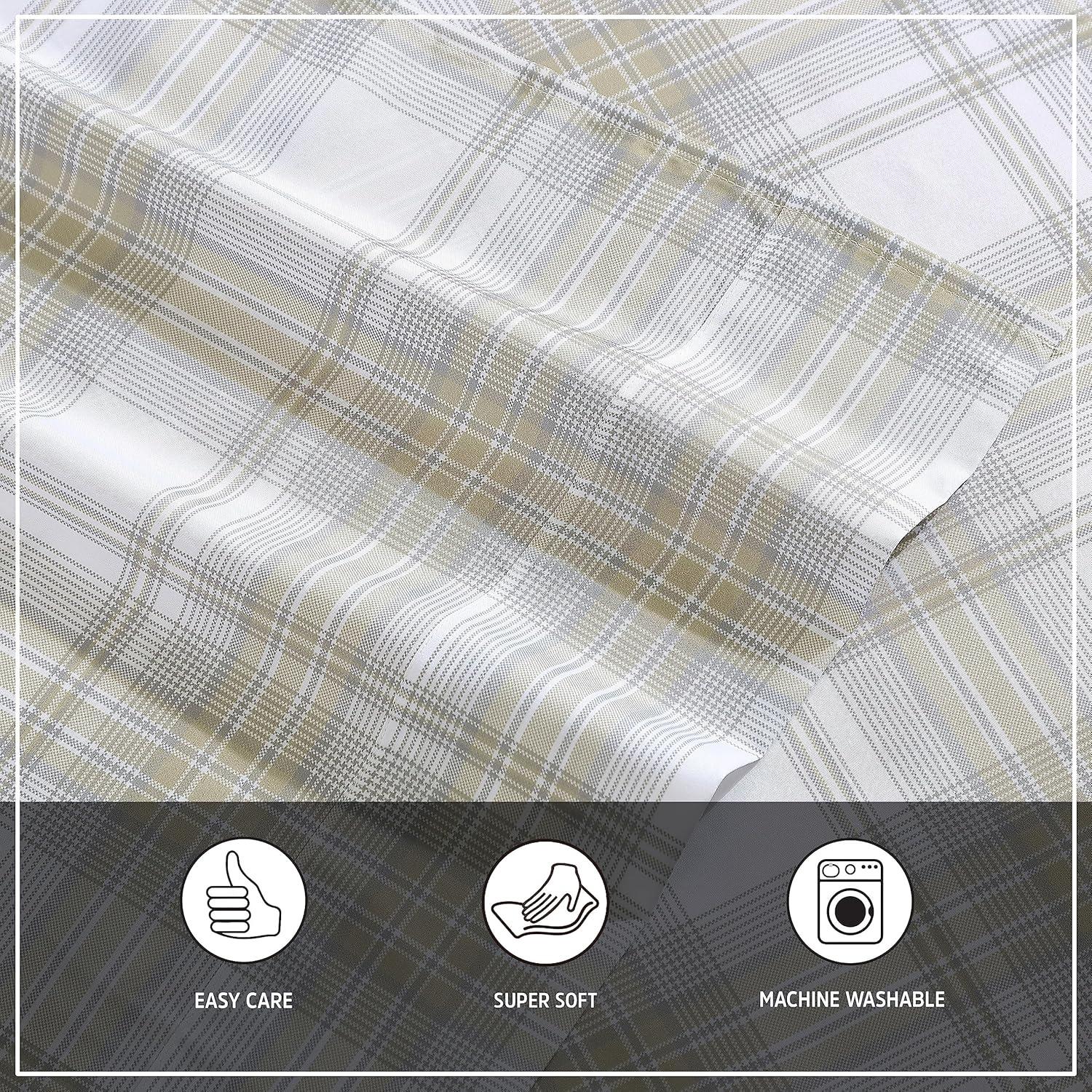 Wrangler Dayton Valley Plaid Beige Sheet Set