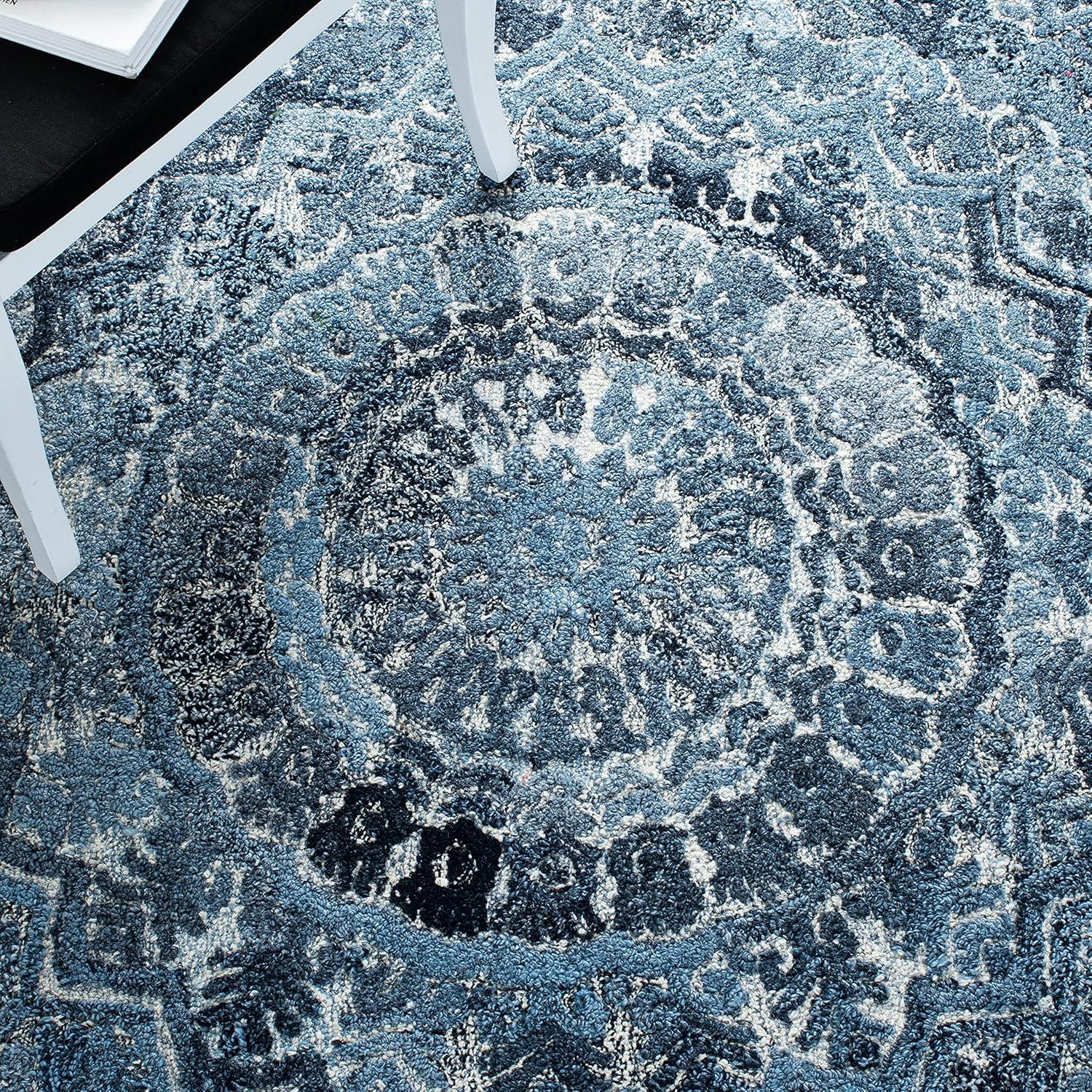 SAFAVIEH Marquee Georgiana Floral Area Rug, Blue/Grey, 5' x 8'