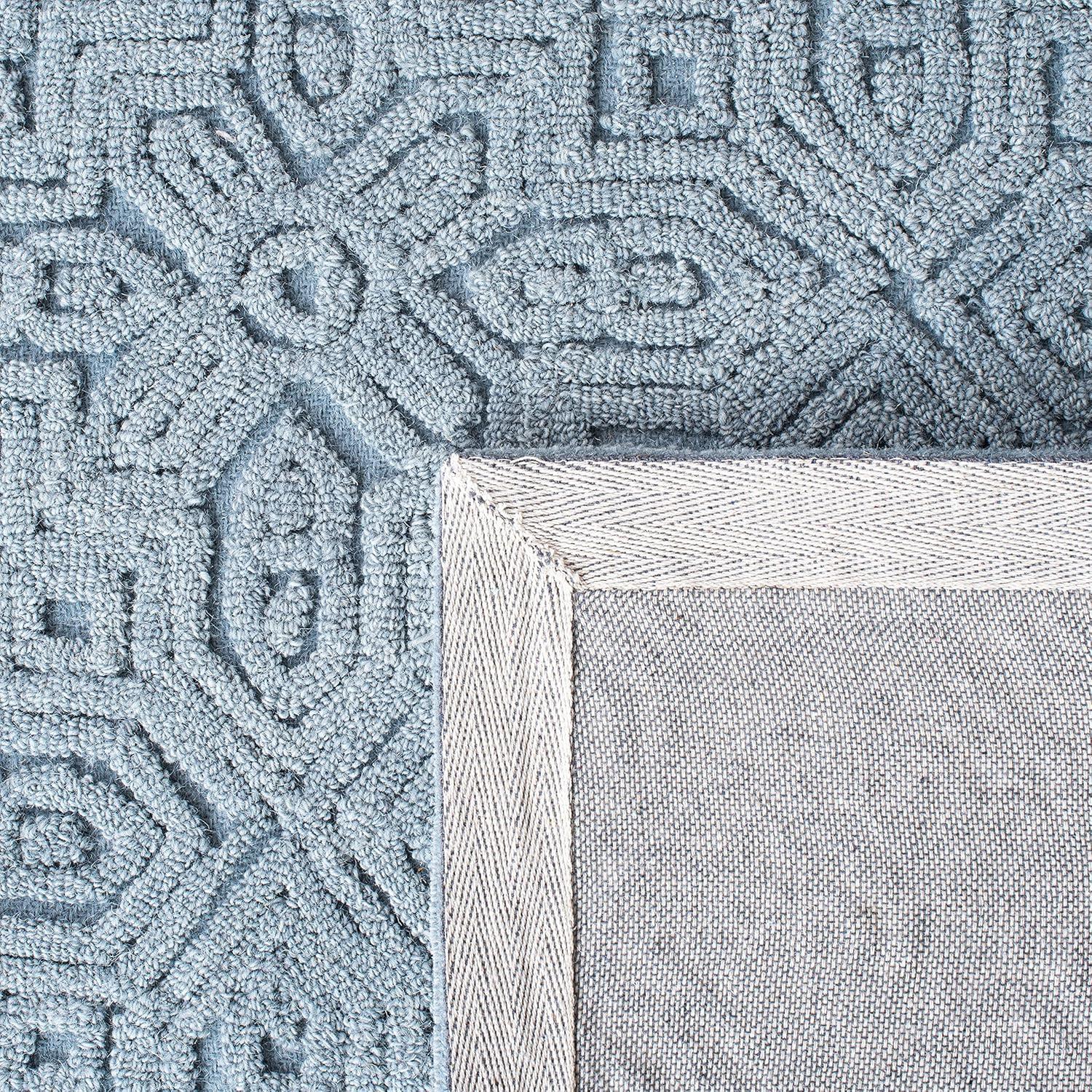 SAFAVIEH Textural Collection TXT101M Handmade Blue Rug