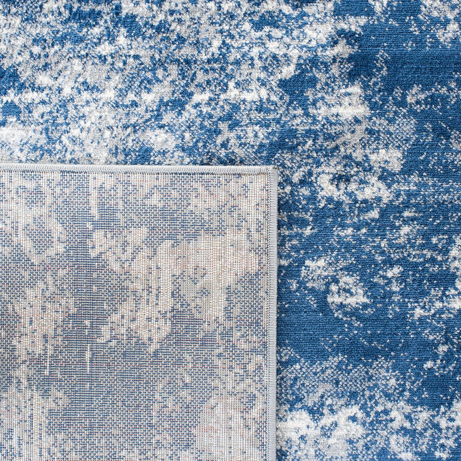 Brentwood BNT822 Power Loomed Area Rug - Grey/Navy - 8'x10' - Safavieh.