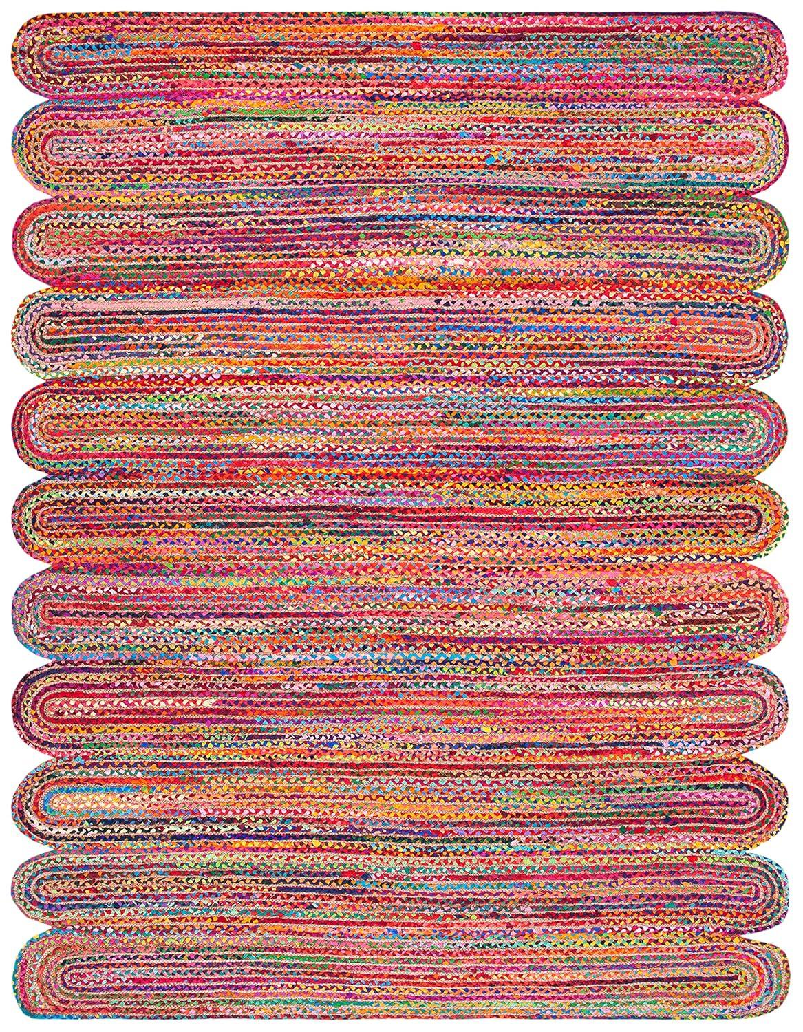 Cape Cod CAP208 Woven Indoor Area Rug - Red/Multi - 6'x9' - Safavieh