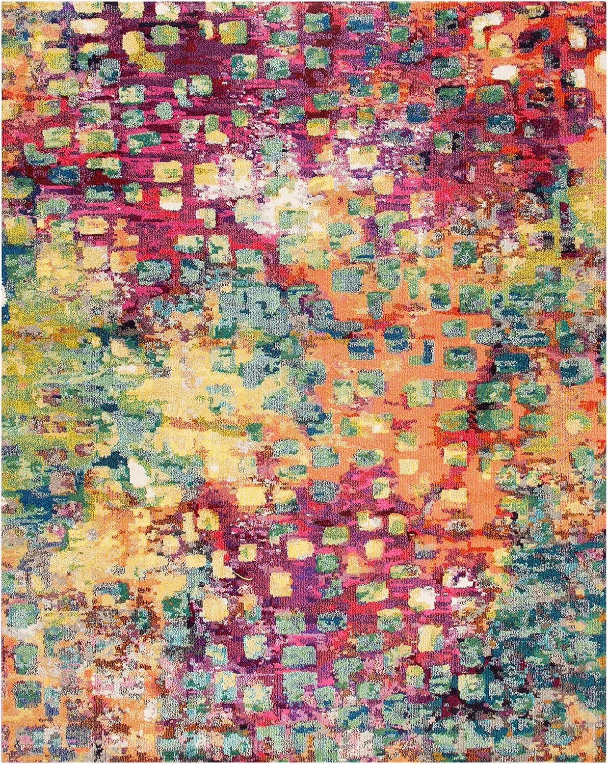 Madison MAD425 Power Loomed Indoor Area Rug - Fuchsia/Gold - 9'x12' - Safavieh