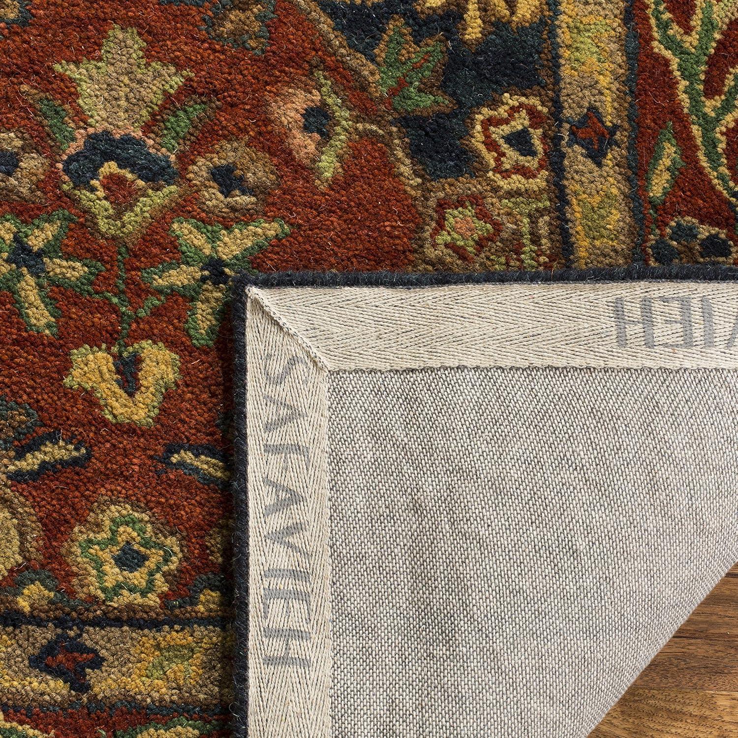 Heritage HG911 Hand Tufted Area Rug - Beige/Burgundy - 6'x6' - Safavieh.