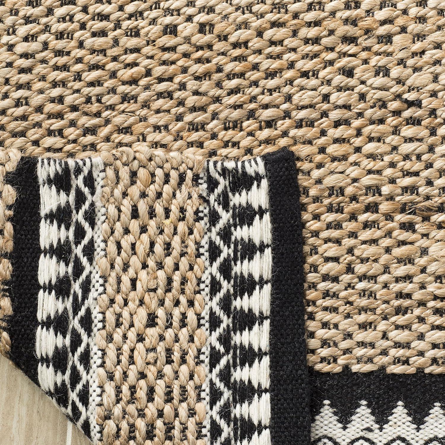 Natural Fiber NF114 Power Loomed Indoor Area Rug - Natural/Black - 9'x12' - Safavieh