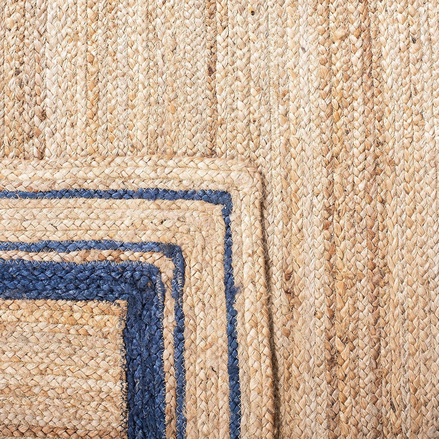 Natural Fiber NF109 Hand Woven Indoor Area Rug - Navy/Natural - 4'x6' - Safavieh