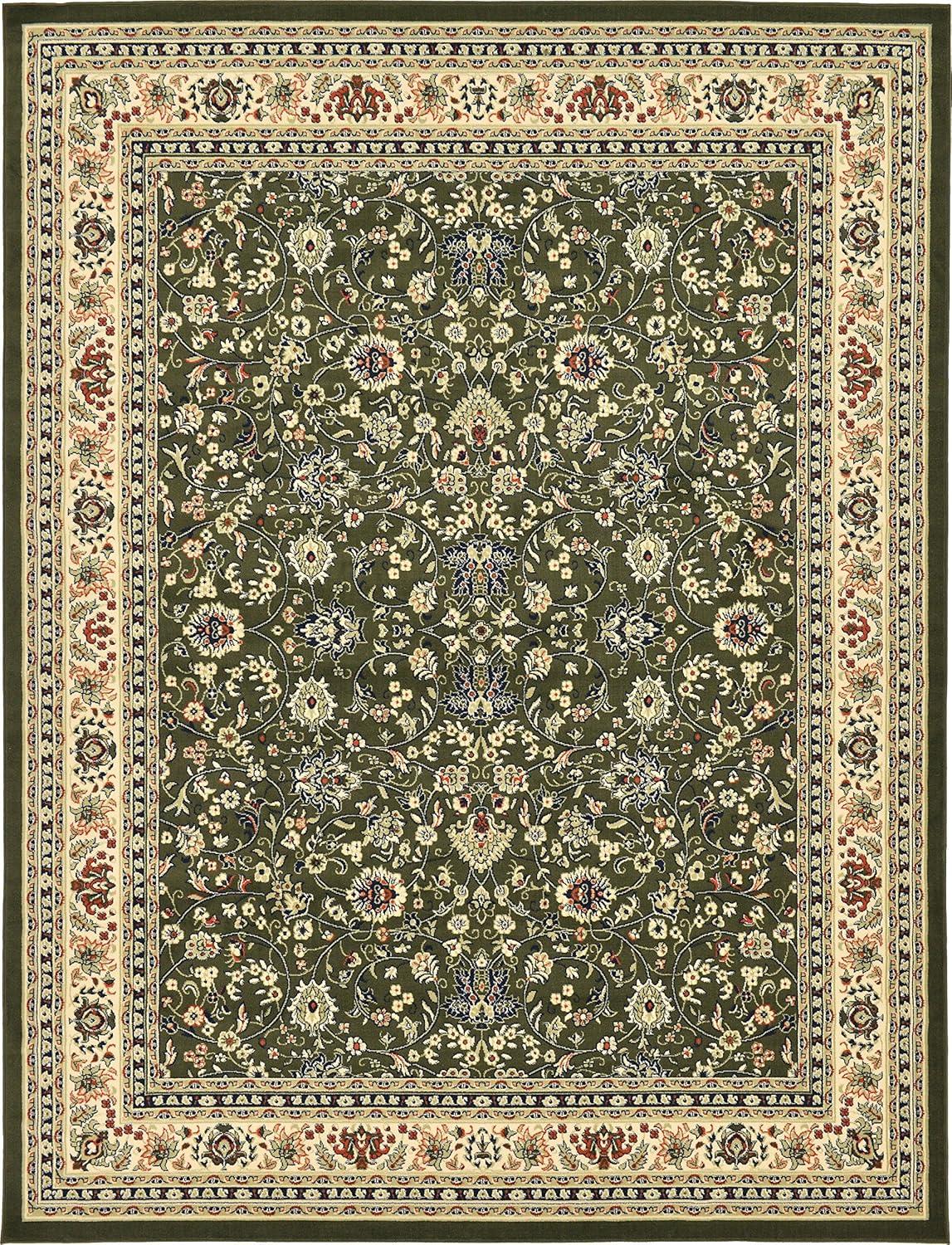 Unique Loom 9' 10 x 13' 1 Sialk Hill Washington Green Area Rug