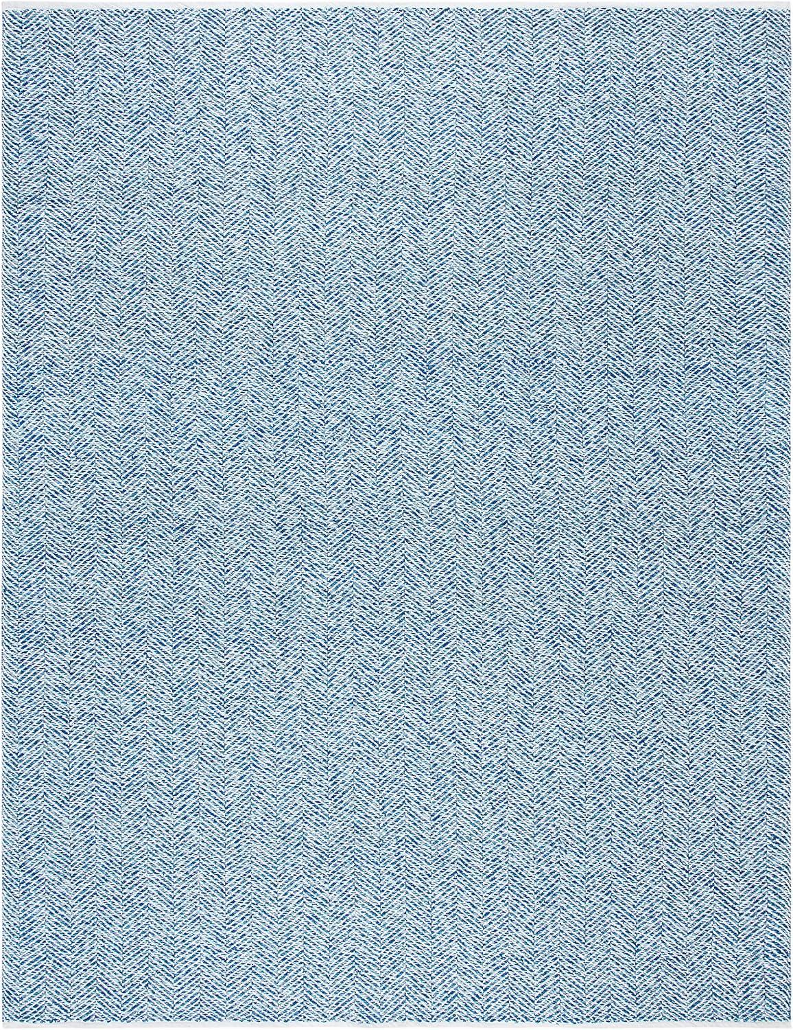 SAFAVIEH Nantucket Noelle Geometric Chevron Area Rug, Blue, 9' x 12'