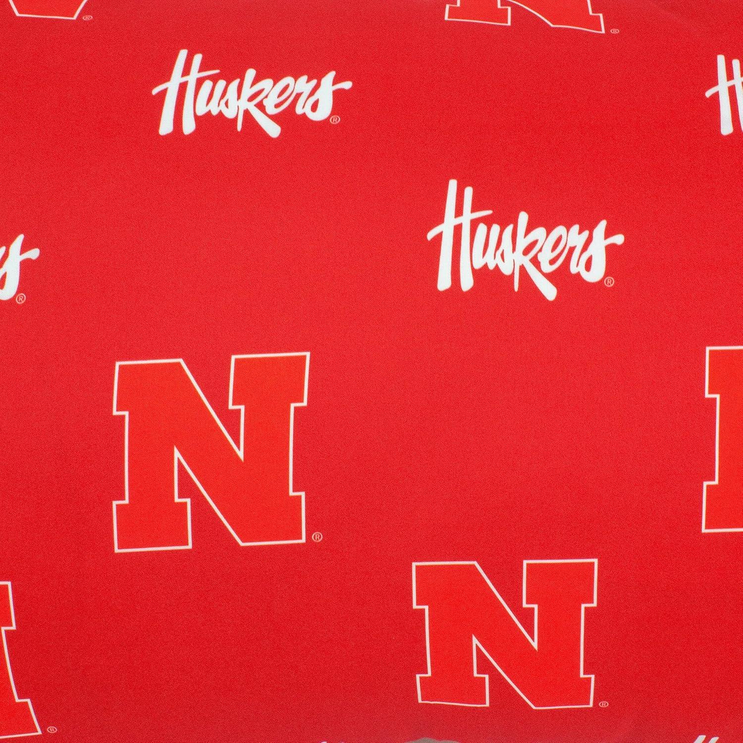 Nebraska Cornhuskers Red Cotton Polyester Body Pillowcase