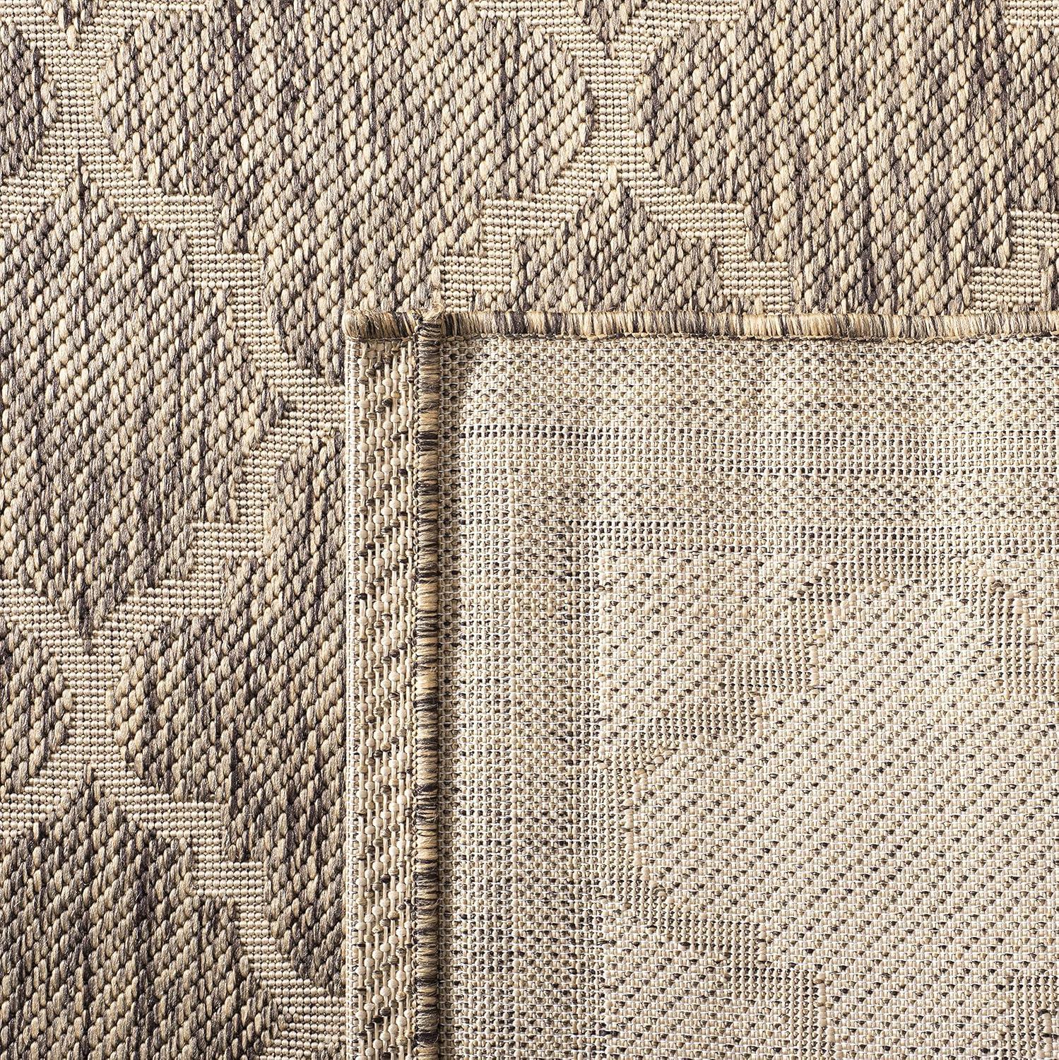 Courtyard CY6918 Power Loomed Indoor/Outdoor Area Rug - Brown/Bone - 4'x5'7" - Safavieh.
