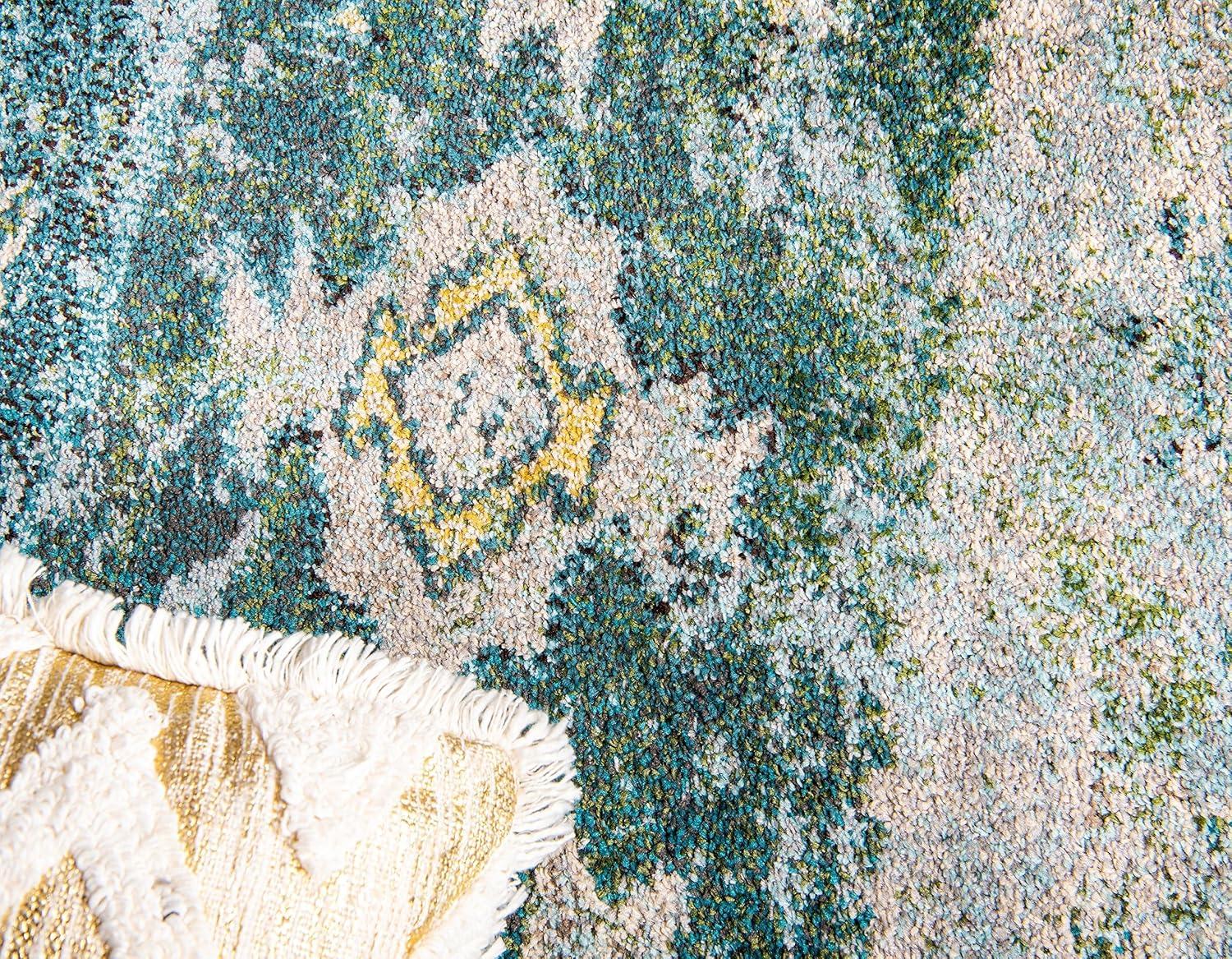 Unique Loom Monterey Collection Area Rug - Empire (8' x 10' Rectangle Green/Beige)